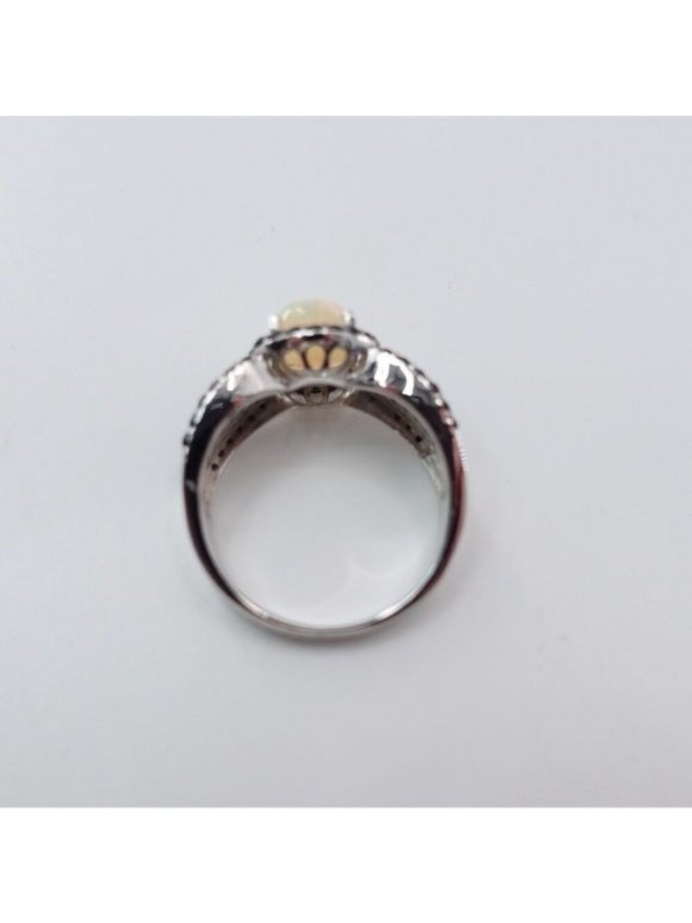 NIP JTV Fire Opal Black Spinel Sterling Silver Ring DOCY480-10 Sz 10 Multicolor - Picture 5 of 12